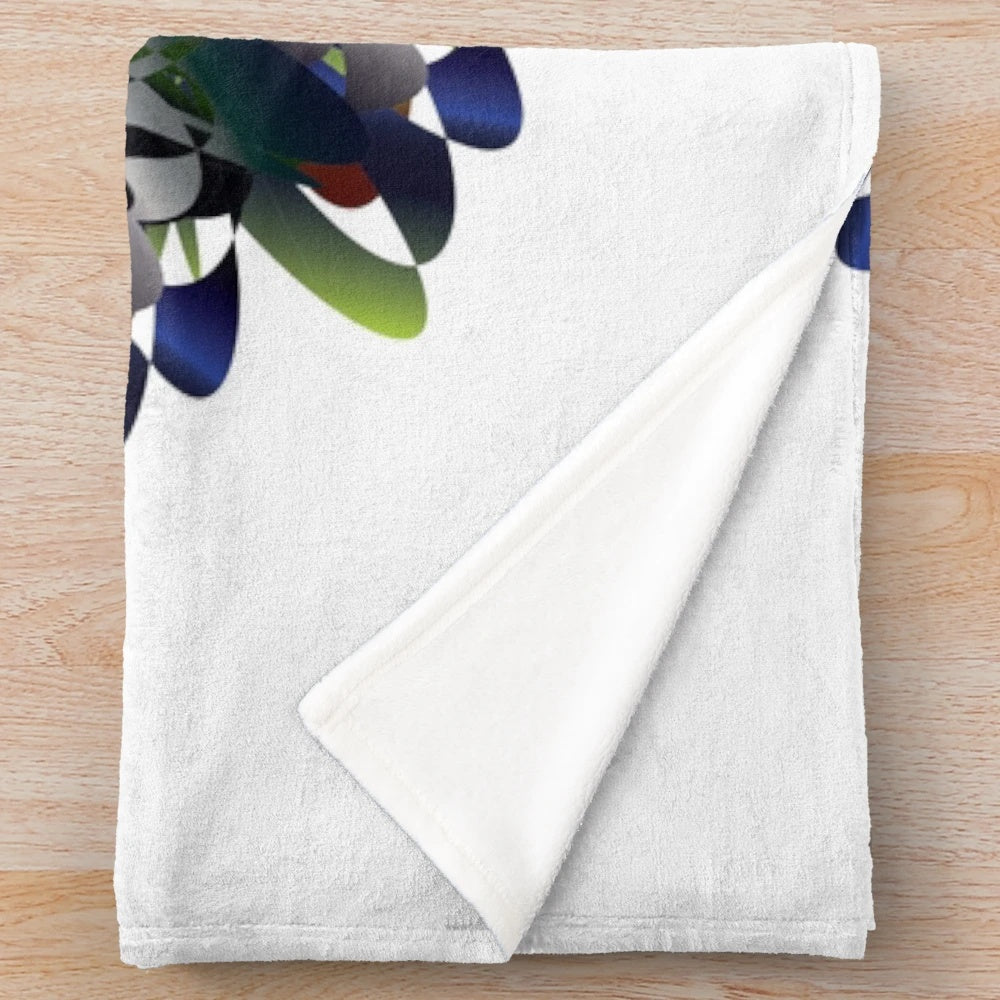 Soft and luxurious plush blanket with a modern, designer-inspired pattern
