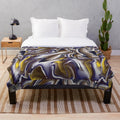 Plush designer blanket with vibrant pattern