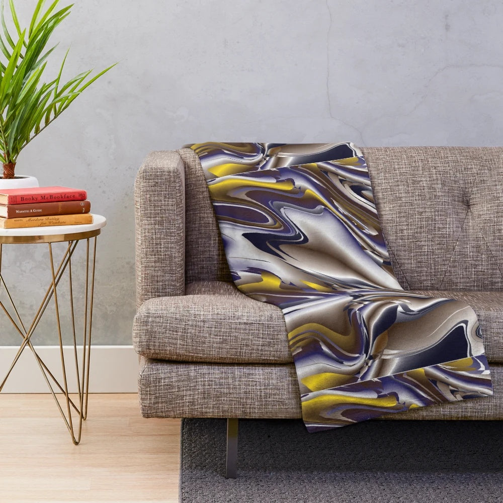 Plush designer blanket with vibrant pattern