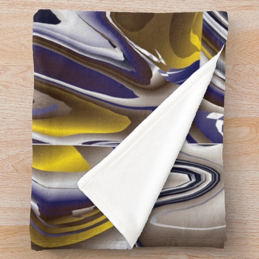 Plush designer blanket with vibrant pattern
