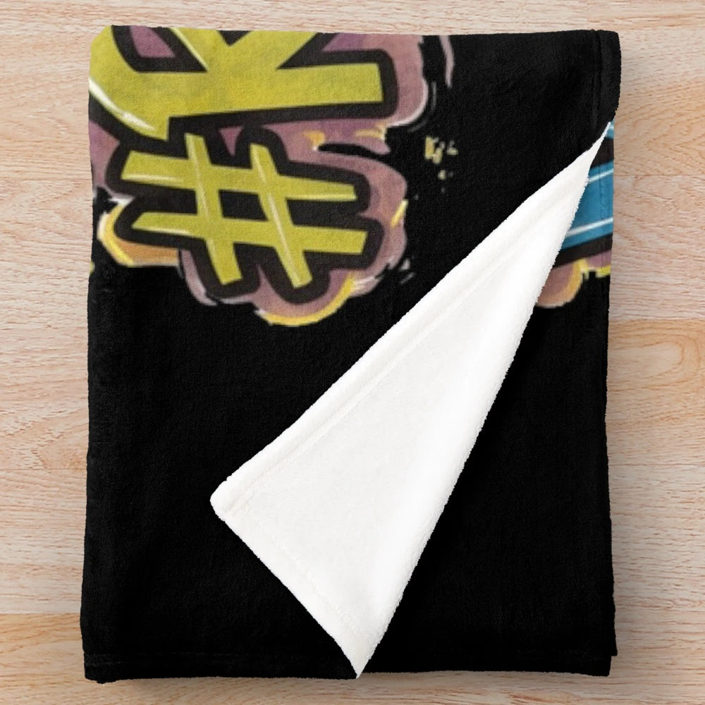 Cool design plush blanket with inspirational typography