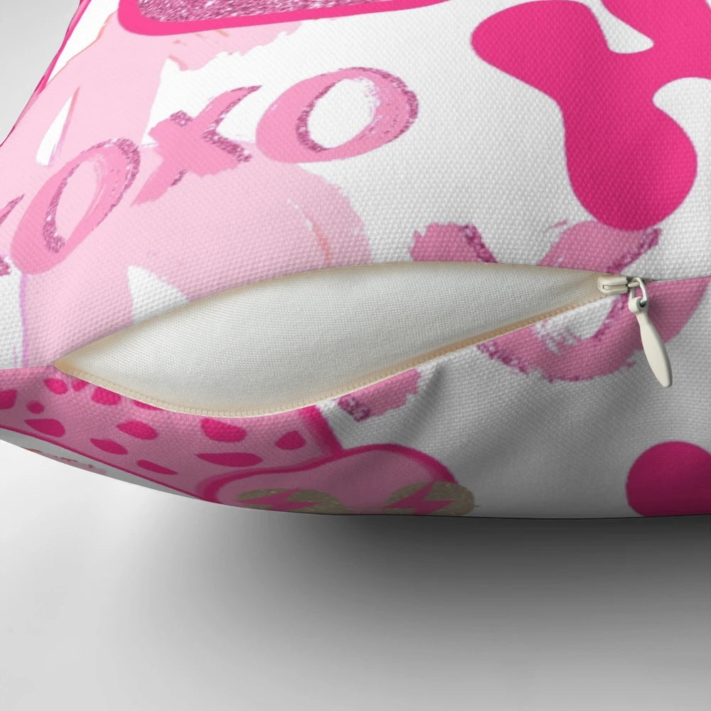 Decorative "Yeehaw!" pillow with a pink cowgirl hat and cheetah print design, perfect for the modern, preppy cowgirl