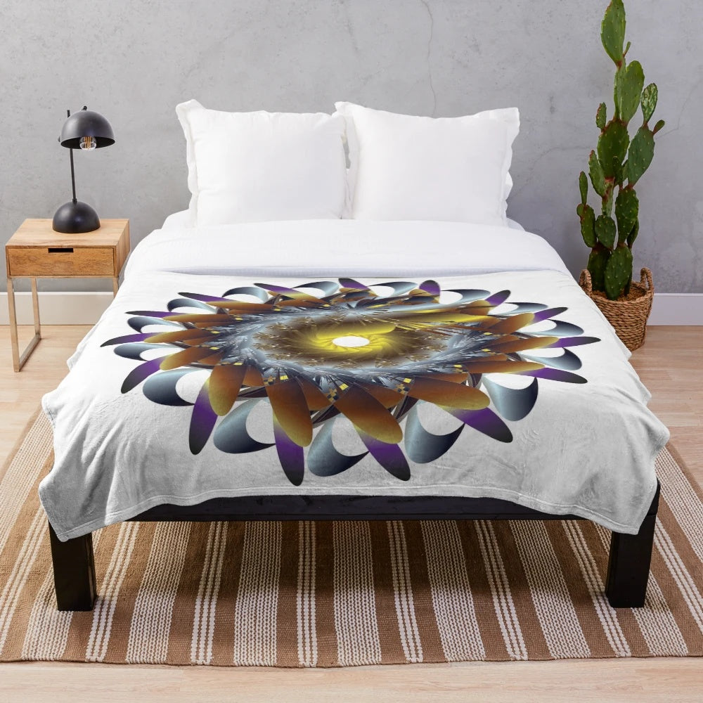 Stylish and vibrant designer's plush blanket