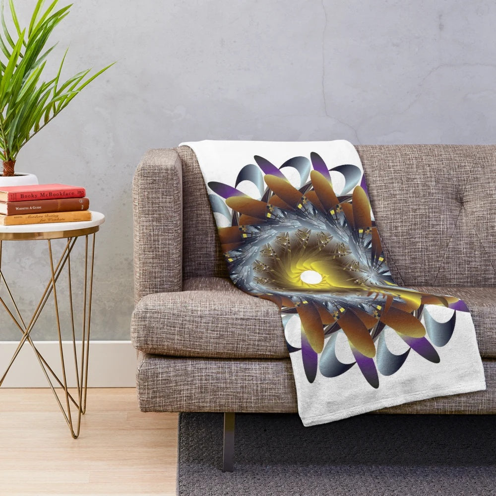 Stylish and vibrant designer's plush blanket