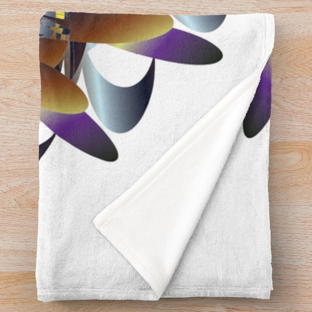 Stylish and vibrant designer's plush blanket