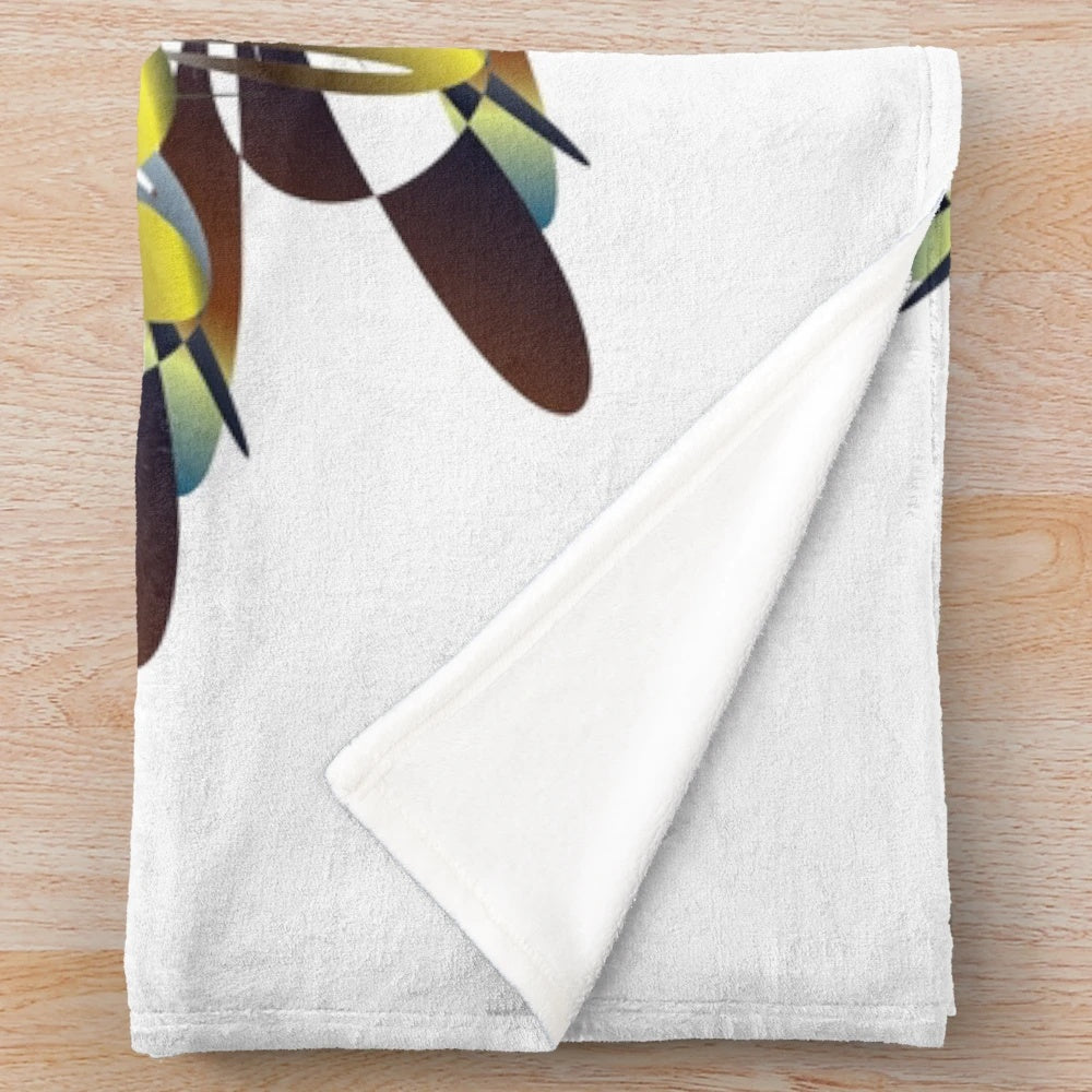 Plush blanket with a stylish and vibrant symmetrical pattern
