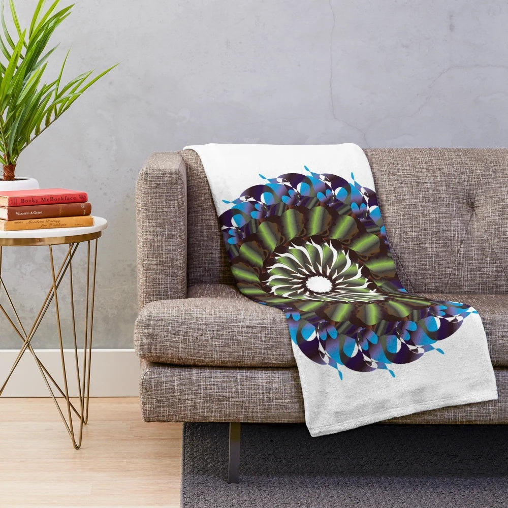 Plush designer blanket with vibrant floral pattern for home decor