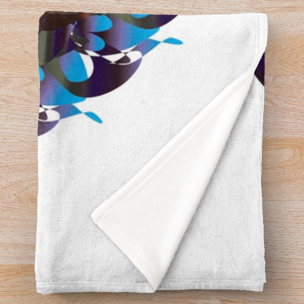 Plush designer blanket with vibrant floral pattern for home decor
