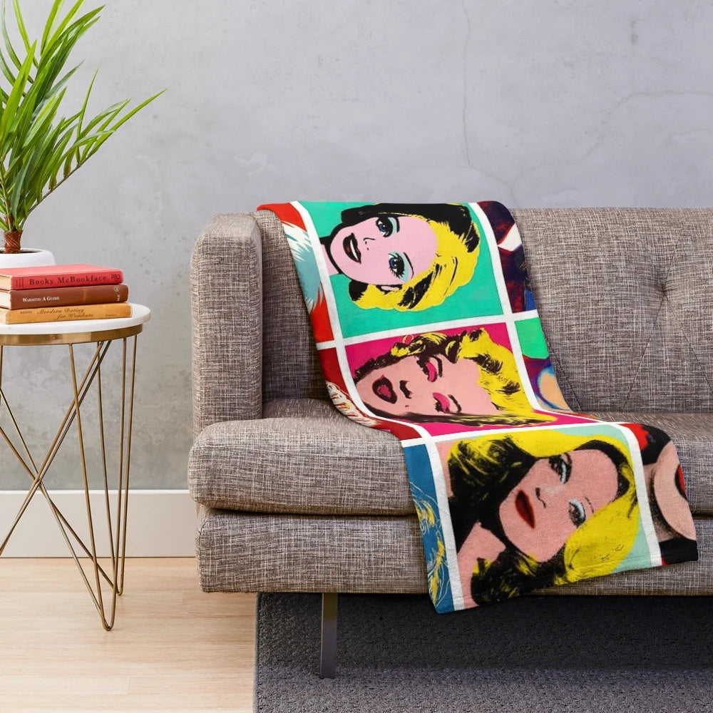 Andy Warhol Inspired Plush Blanket