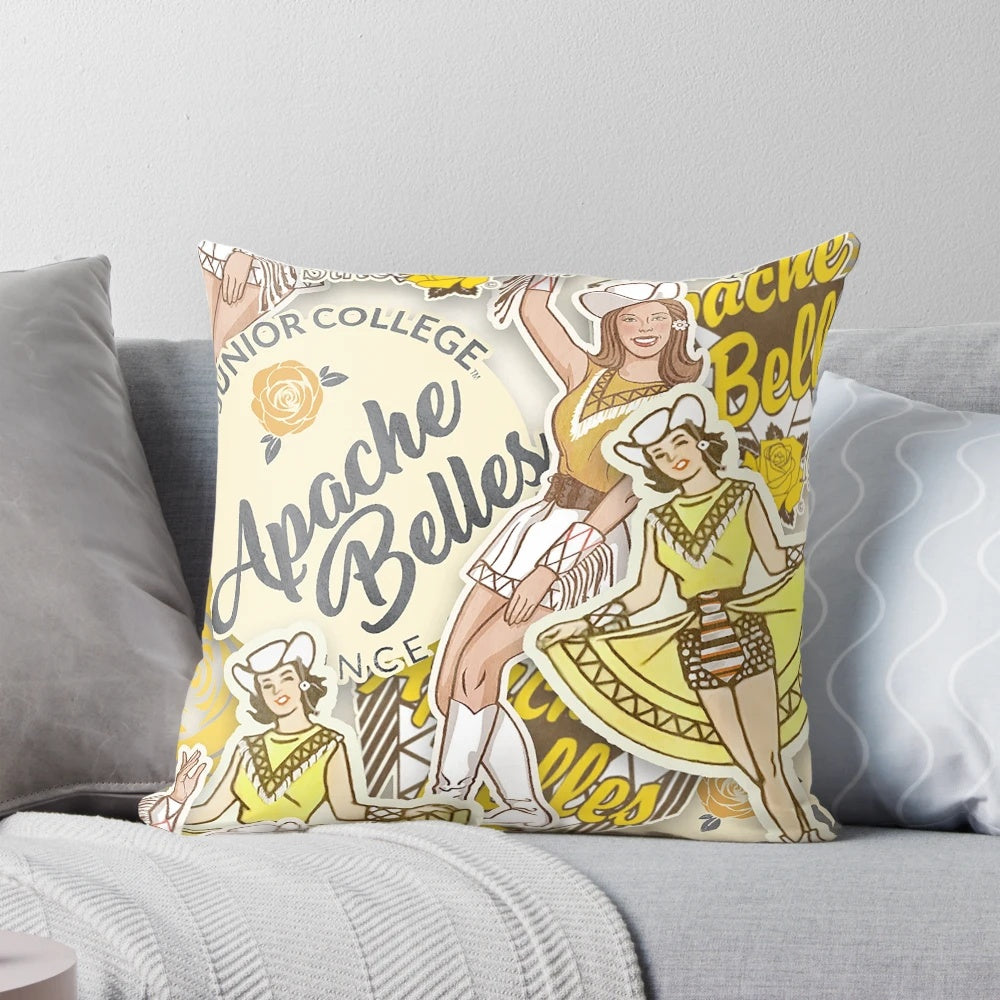Apache Belle Logos Pillow with Southwestern Tribal Patterns