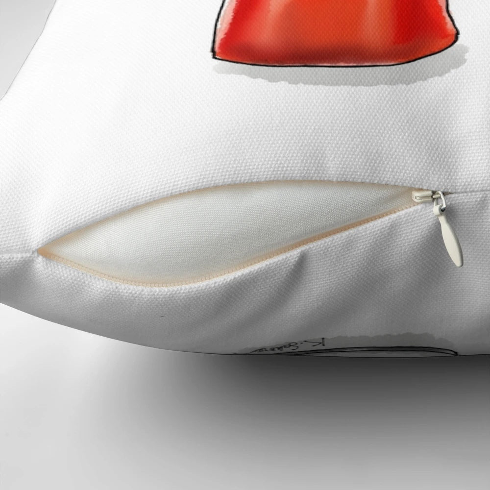 Spritz Cheers! Pillow featuring the iconic Aperol Spritz cocktail