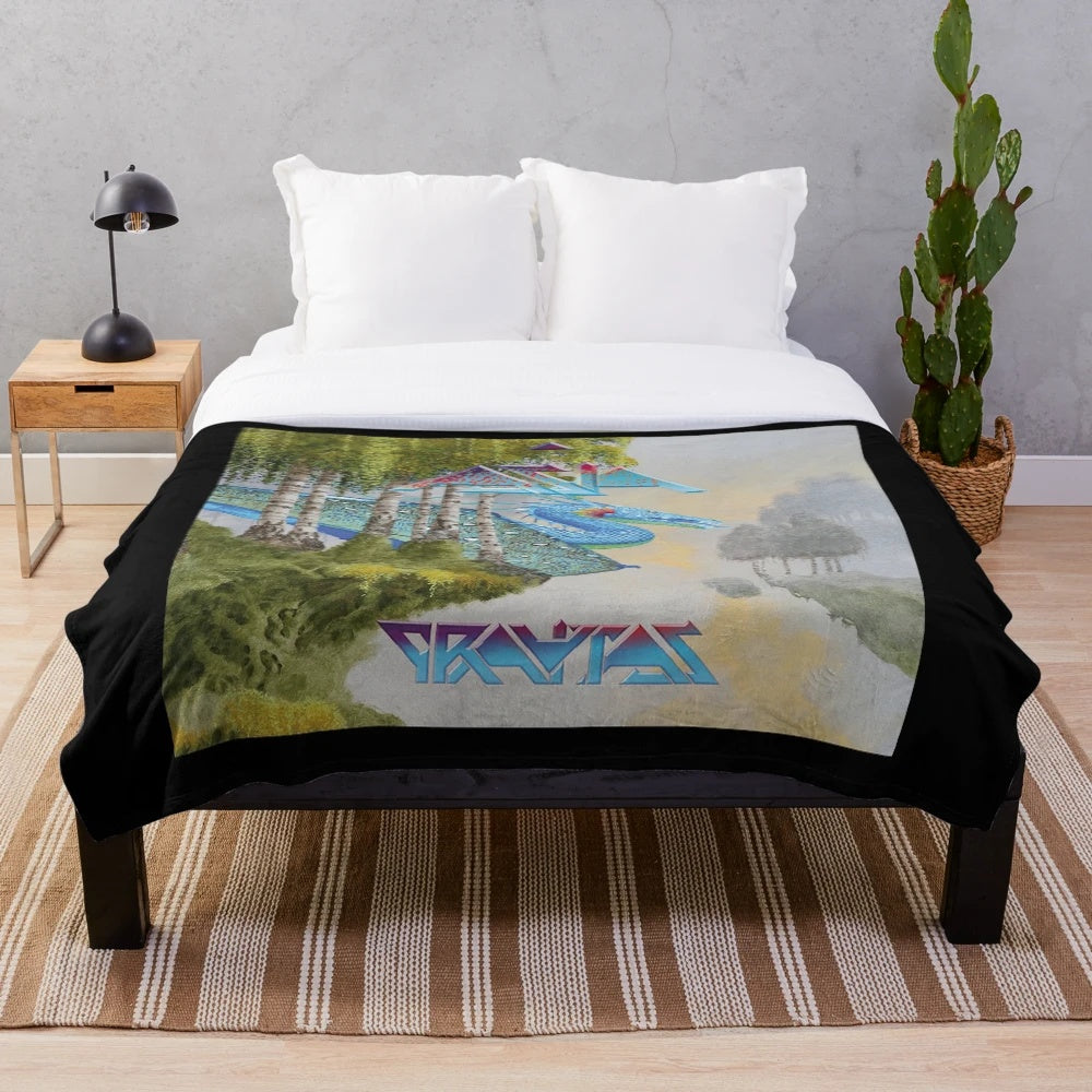 Asia inspired plush blanket with gravitas design