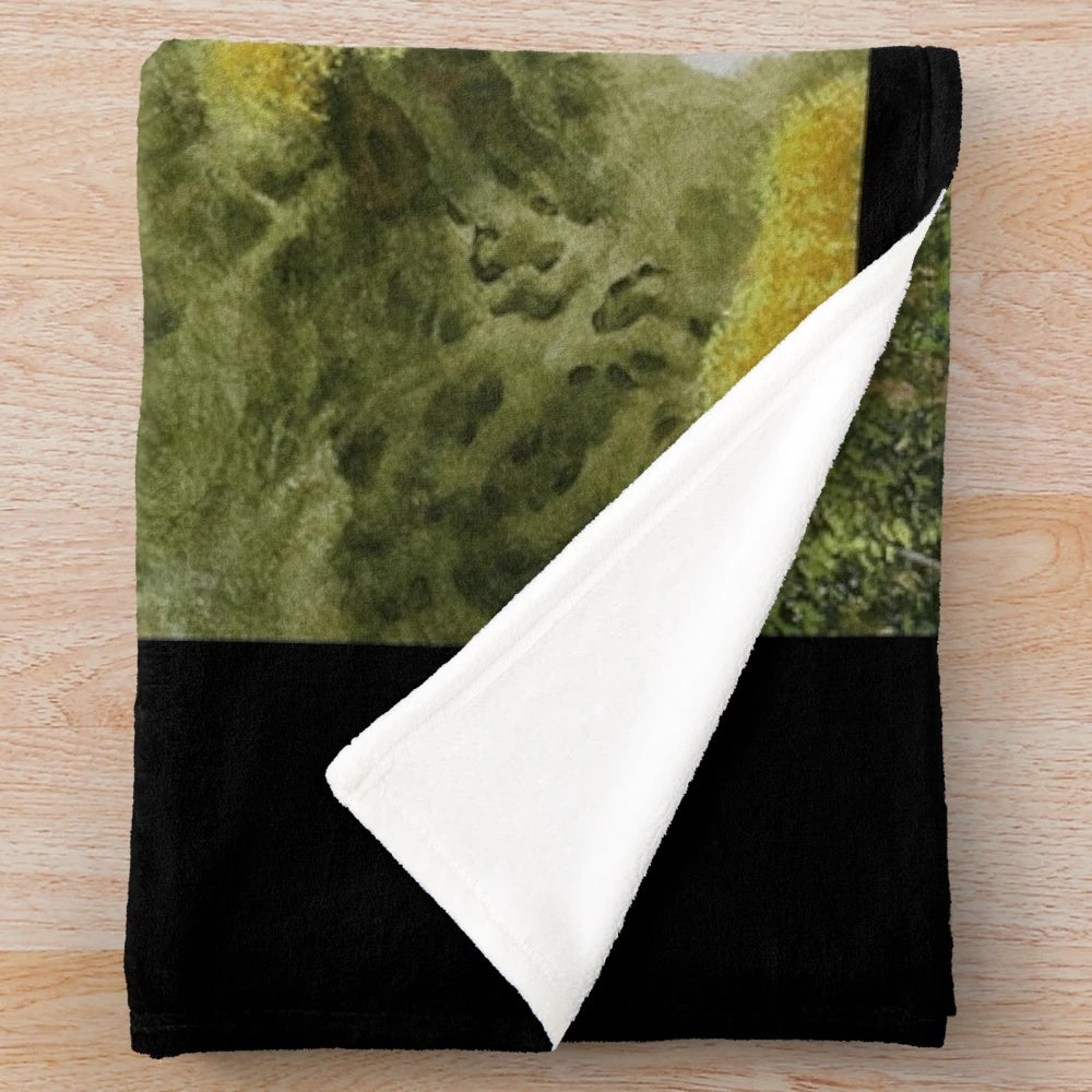 Asia inspired plush blanket with gravitas design
