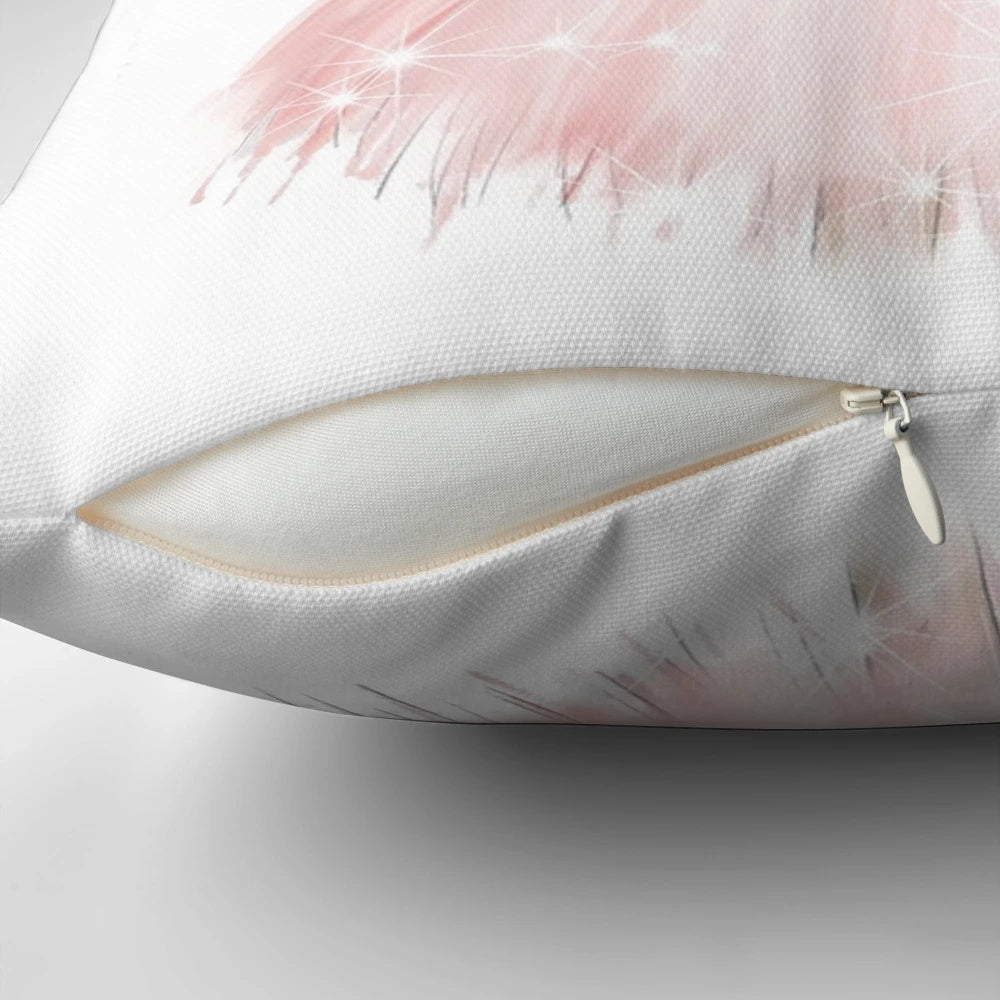 Elegant ballerina illustration with sparkles on a plush pillow