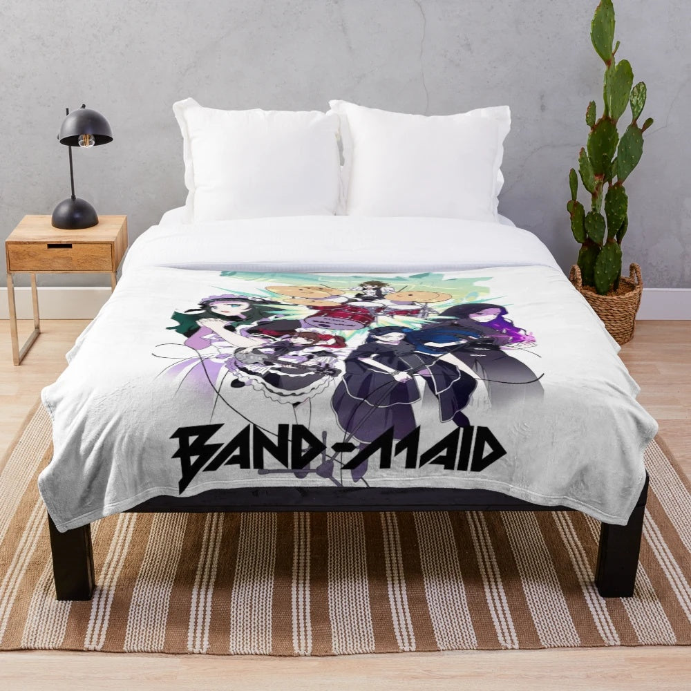 Cozy Band Maid Inspired Plush Blanket