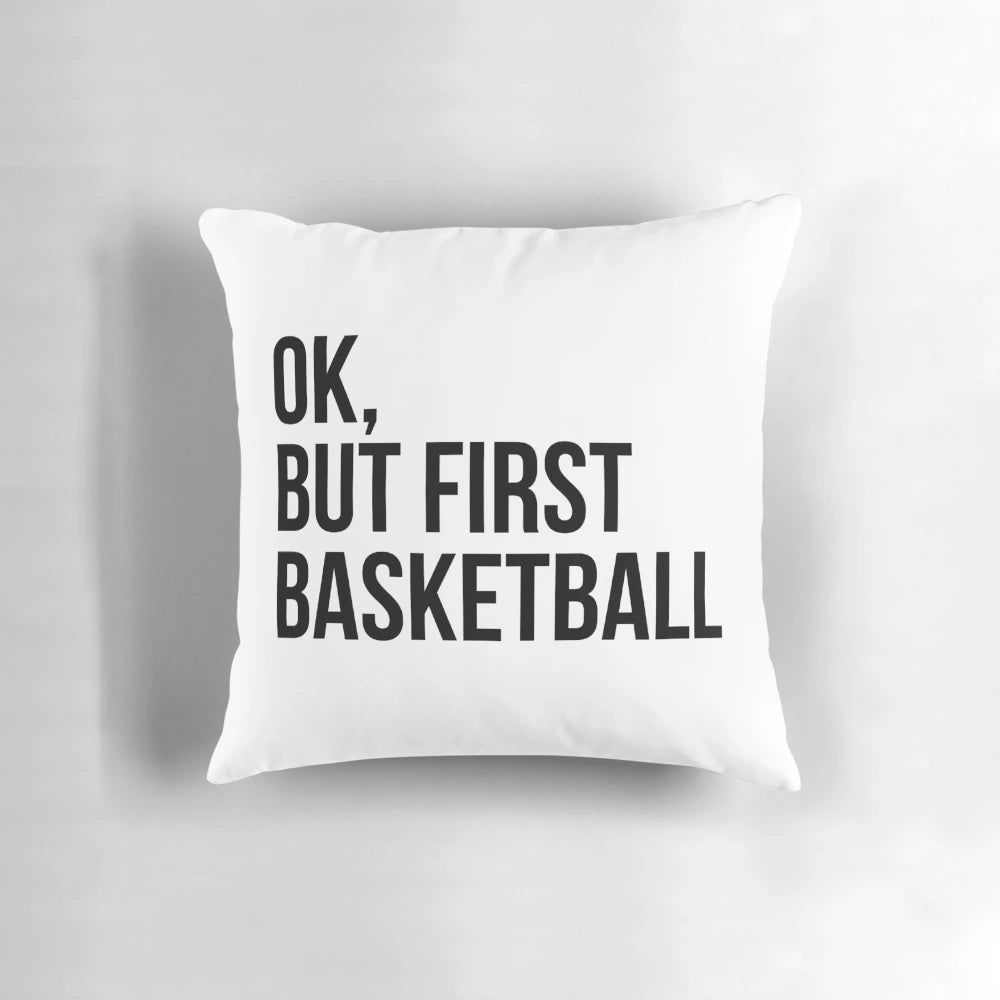 Stylish basketball-themed decorative pillow