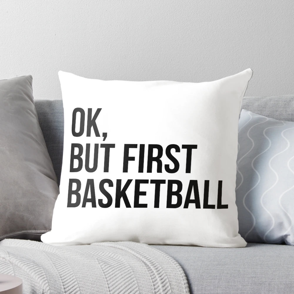 Stylish basketball-themed decorative pillow