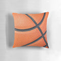 Basketball themed throw pillow with basketball graphic design