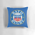 A plush, high-quality pillow featuring the iconic Bath Rugby design, perfect for rugby enthusiasts and home decor.