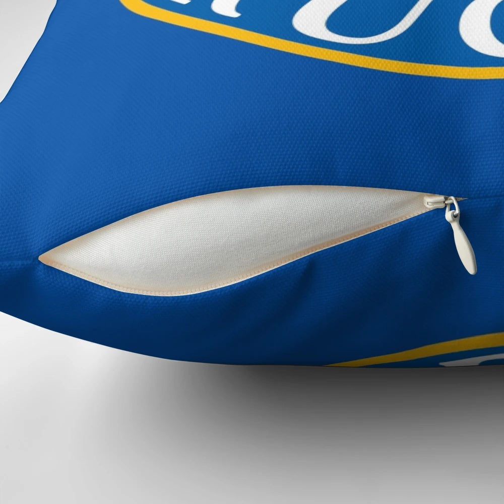 A plush, high-quality pillow featuring the iconic Bath Rugby design, perfect for rugby enthusiasts and home decor.