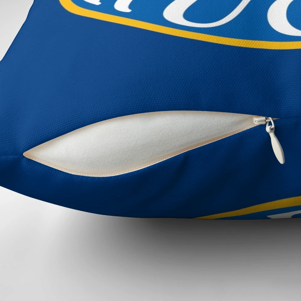 Cozy rugby-themed pillow featuring the Bath rugby logo