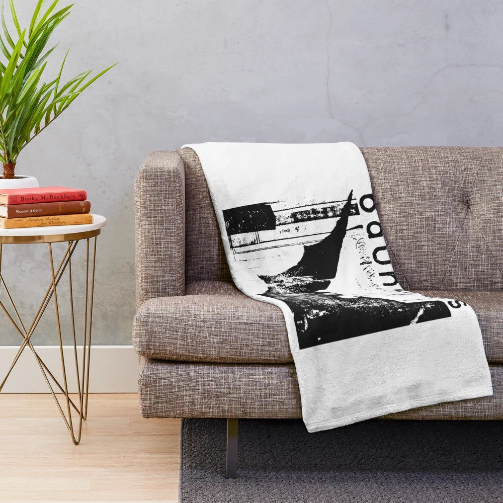 Cozy bauhaus style plush blanket for modern home decor