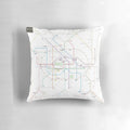 Berlin U-Bahn and S-Bahn map printed on a cozy, decorative pillow