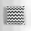 Black and white chevron pattern decorative throw pillow