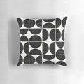 Black and white concrete pillow with a unique geometric circle pattern