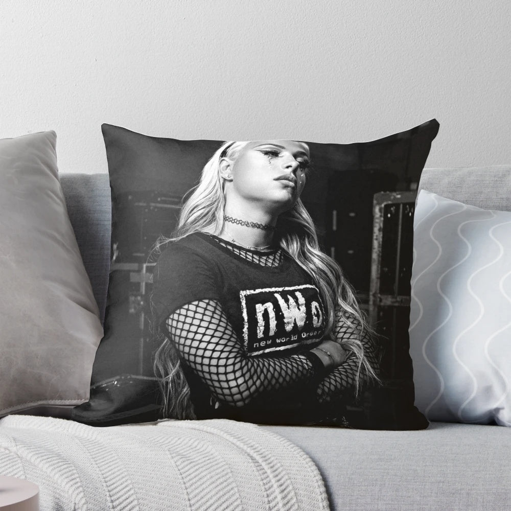 Black and white decorative pillow with a modern, minimalist design for a beautiful bedroom or living room.