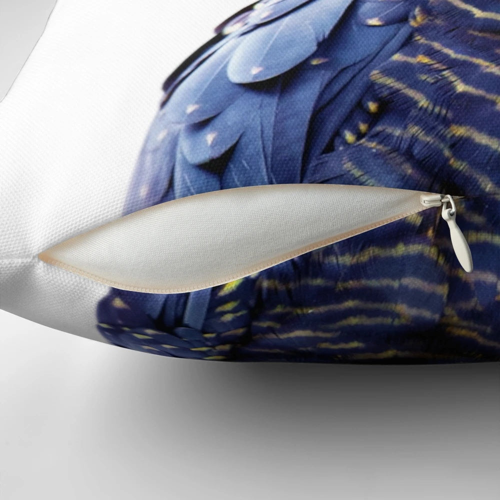 Black cockatoo, a native Australian parrot, printed on a modern throw pillow.