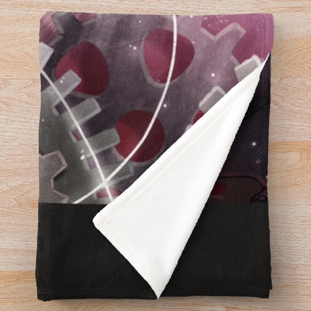 Black dragon plush blanket featuring Clearsight from the Wings of Fire fantasy series