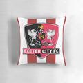 Black and white Exeter City FC football club pillow