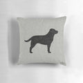 Black Labrador Retriever Silhouette Decorative Pillow