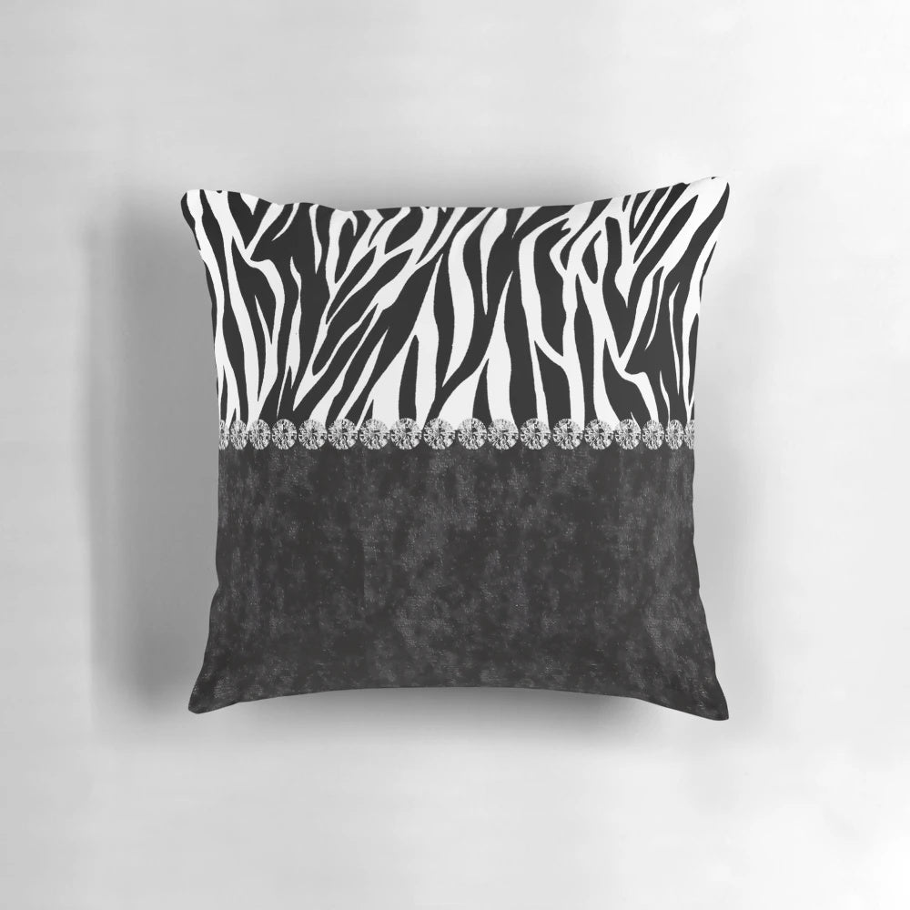 Black velvet zebra print bling tablet cover