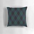 Black watch tartan check pattern decorative throw pillow