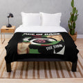 Black, white, and red design plush blanket for pop, rock, and country music lovers