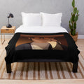 Cozy blue eye samurai themed plush blanket