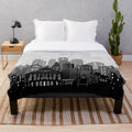 Boston skyline plush blanket with modern, minimalistic design