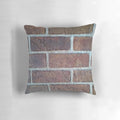 Brick wall pattern decorative pillow with realistic red brick texture