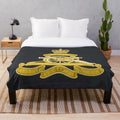 British Army Royal Artillery military emblem plush blanket