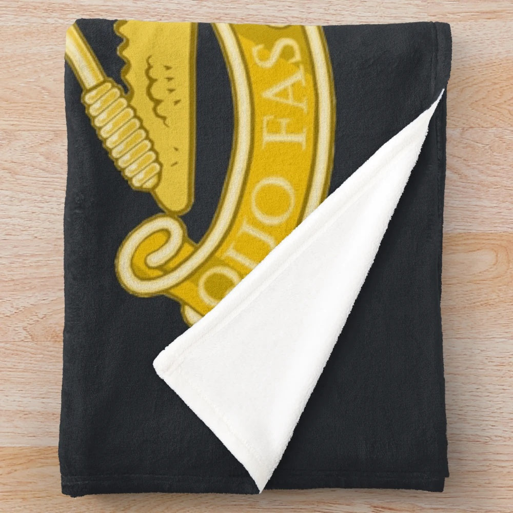 British Army Royal Artillery military emblem plush blanket