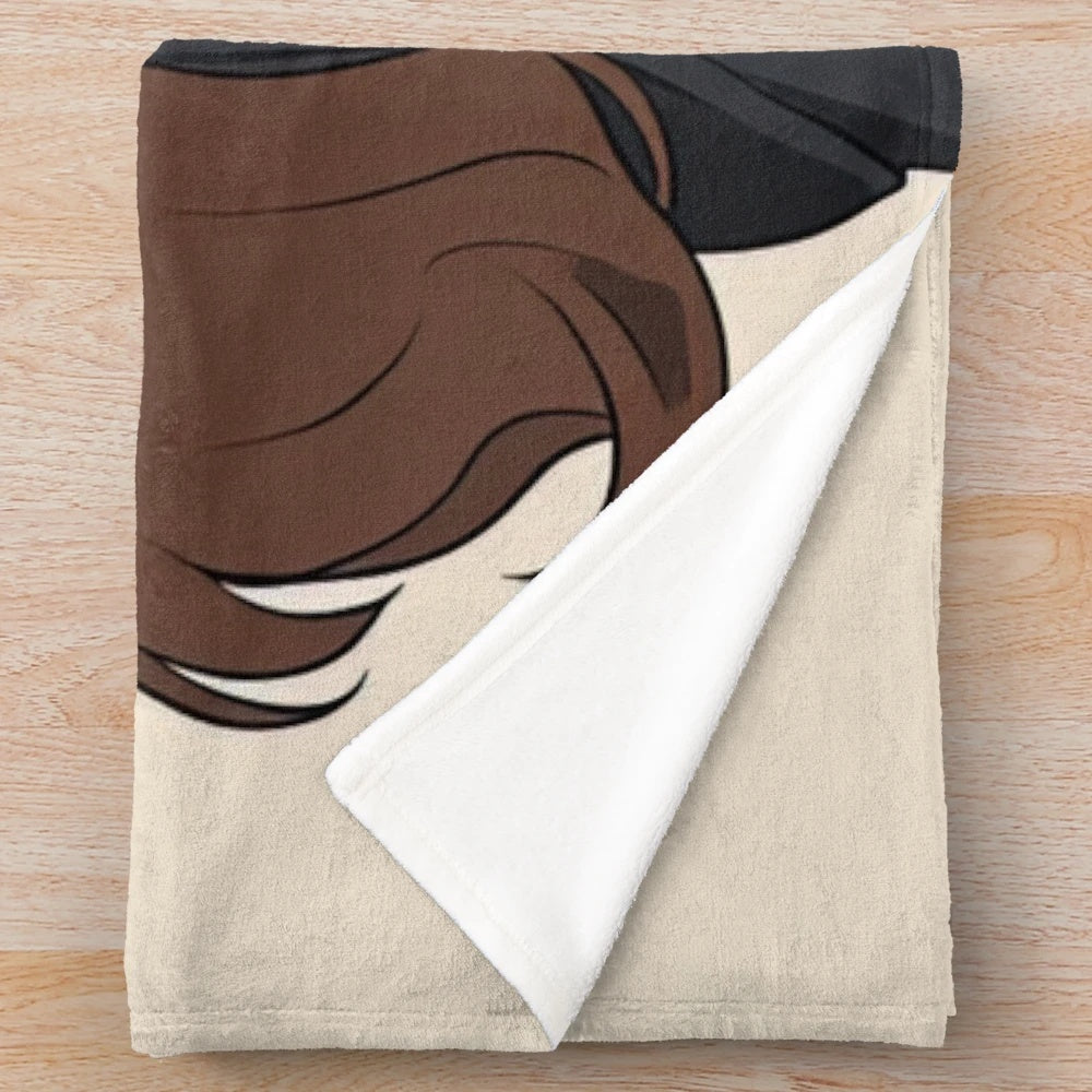 British woman portrait plush blanket