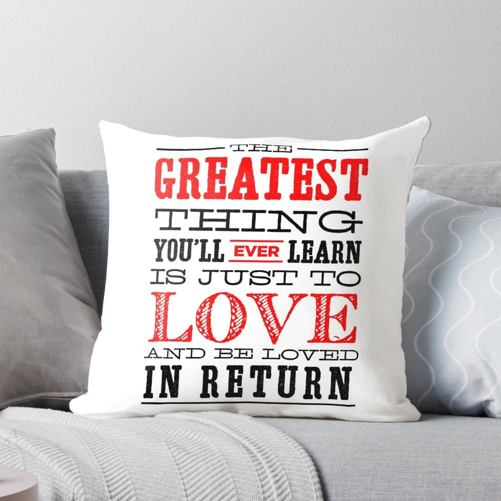 Decorative throw pillow featuring a Broadway and Moulin Rouge inspired design