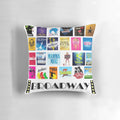 A soft, high-quality pillow featuring the iconic logo of a beloved Broadway musical