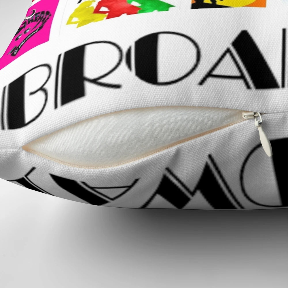 A soft, high-quality pillow featuring the iconic logo of a beloved Broadway musical
