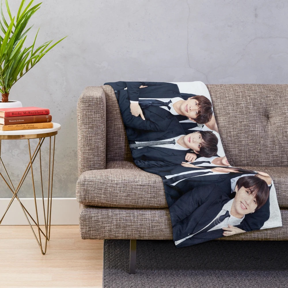 Cozy BTS-inspired plush blanket