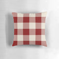Buffalo check plaid pillow with wide black and white stripes