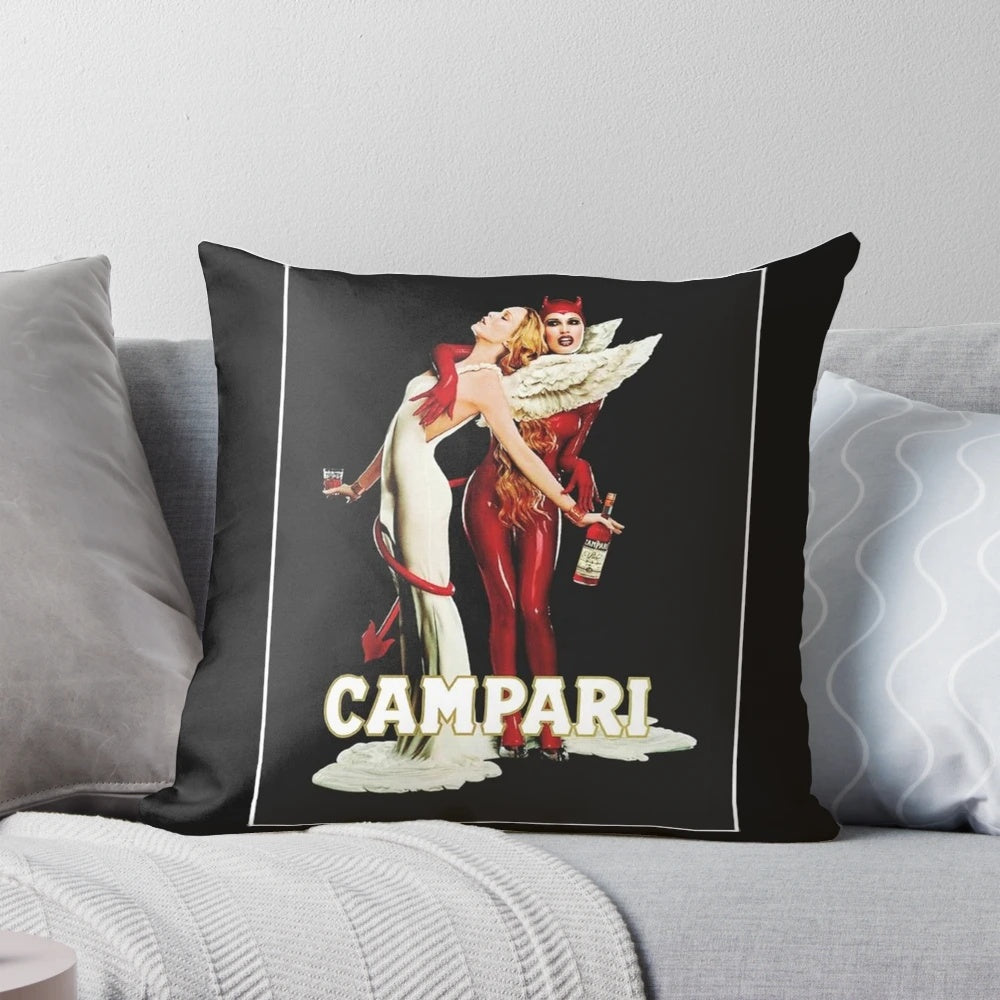 Campari Gils red and white decorative pillow for living room and home decor