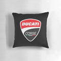 Carbon fiber patterned decorative throw pillow with a sleek, motorsports-inspired design.